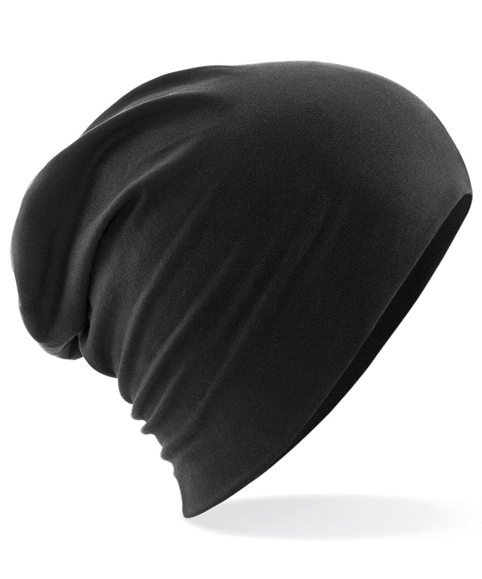 Beechfield Hemsedal Cotton Slouch Beanie - Black