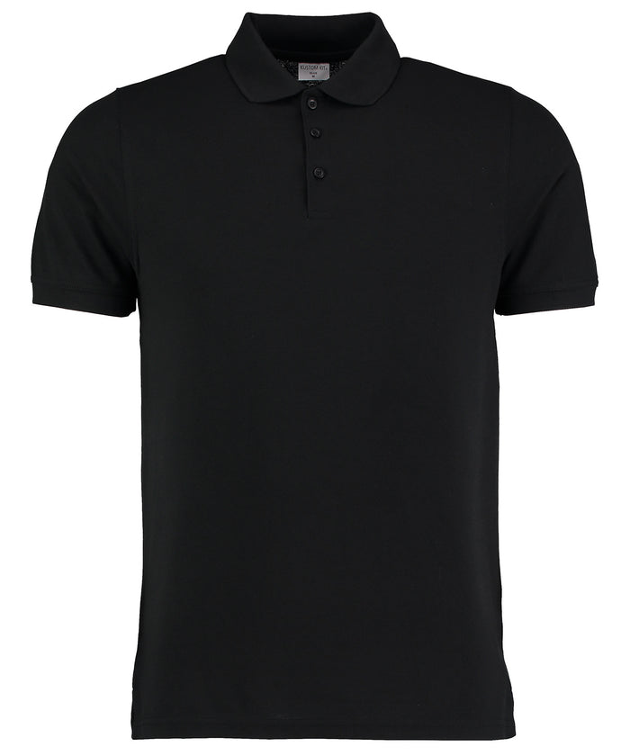 Kustom Kit Klassic Heavyweight Polo Superwash® 60°C (slim Fit) - Black