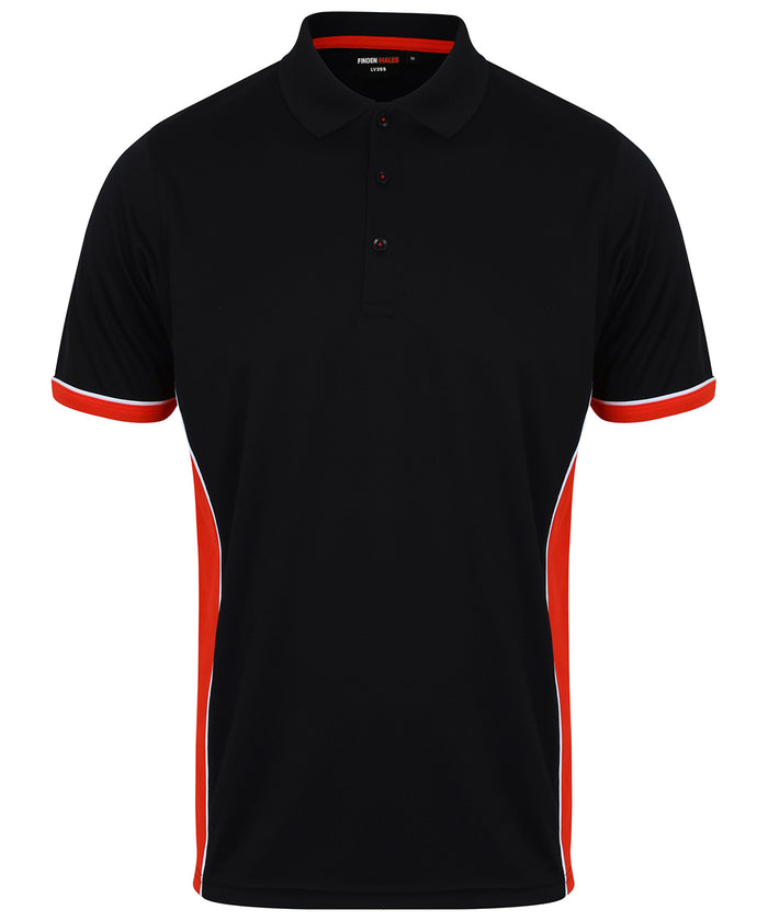 Finden & Hales Panel Polo - Black/Red/White