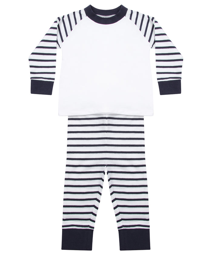 Larkwood Striped Pyjamas - Navy Stripe/White