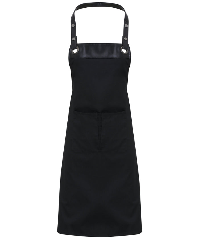 Premier Espresso Bib Apron - Black/Black
