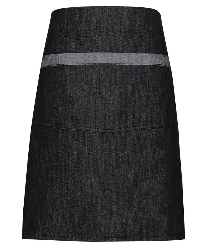 Premier Domain Contrast Denim Waist Apron - Black Denim