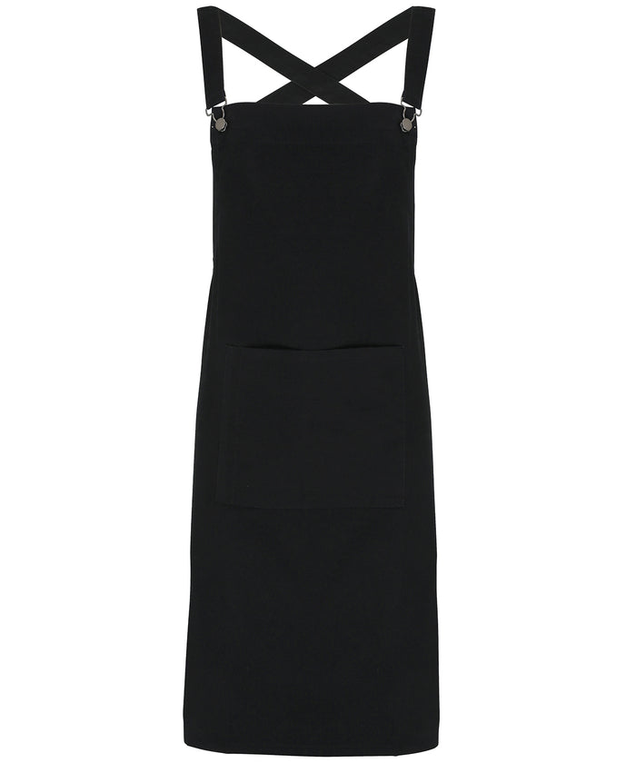 Premier Cross Back 'barista' Bib Apron - Black