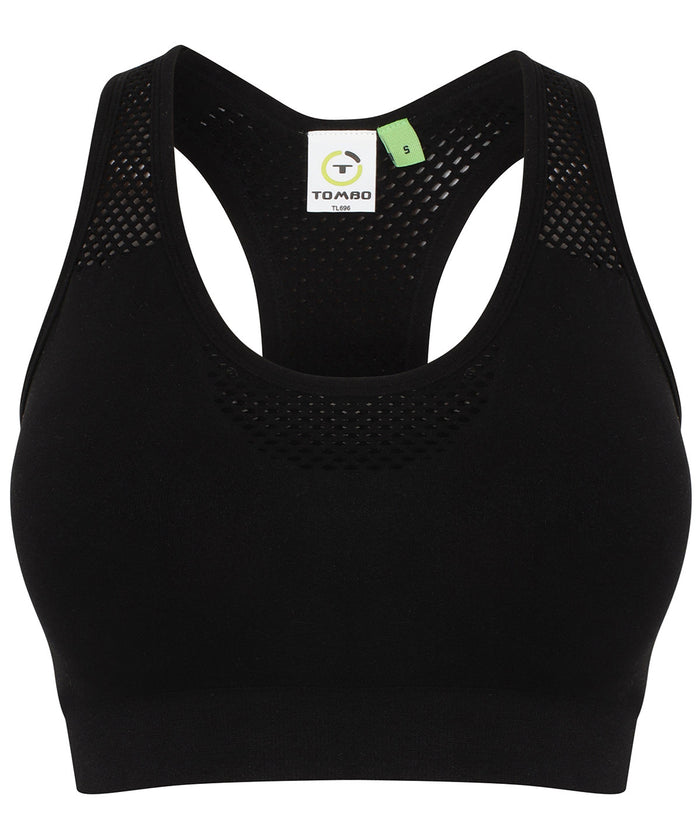 Tombo Women's Seamless Sports Bra - Black