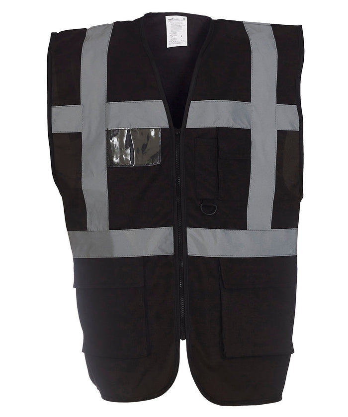 Yoko Multifunctional Executive Hi-vis Waistcoat - Black*