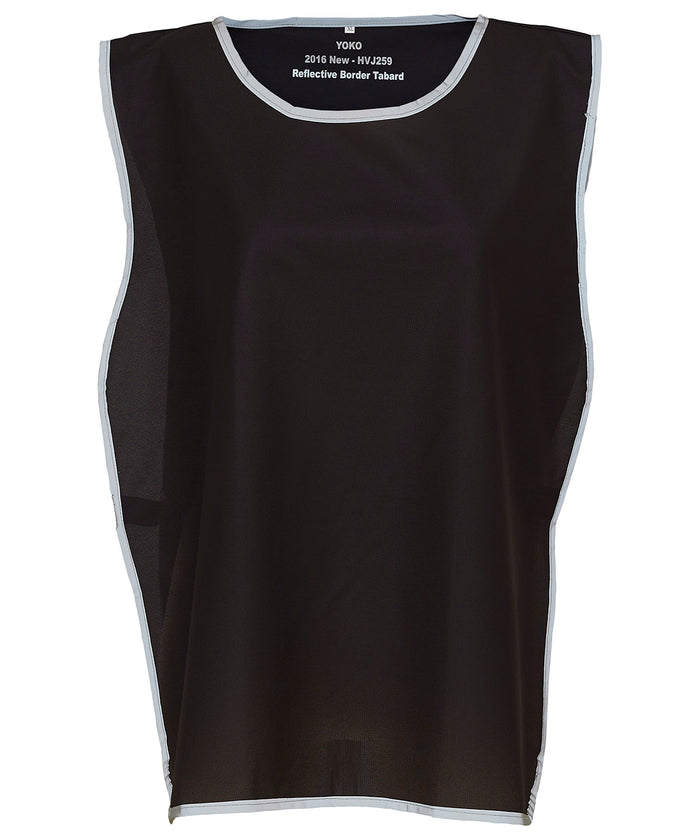 Yoko Hi-vis Reflective Border Tabard - Black