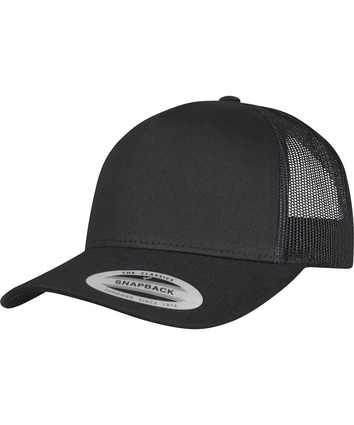 Flexfit 5-Panel Retro Trucker Cap - Black