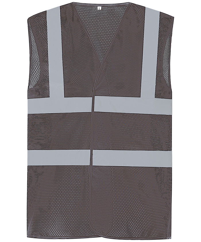 Yoko Top Cool Open Mesh 2-band-and-braces Waistcoat - Grey