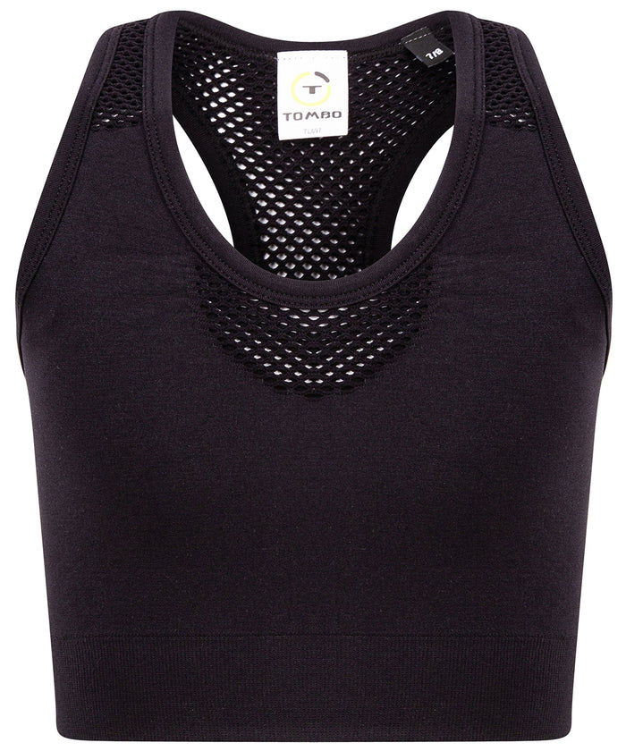 Tombo Kids Seamless Crop Top - Black