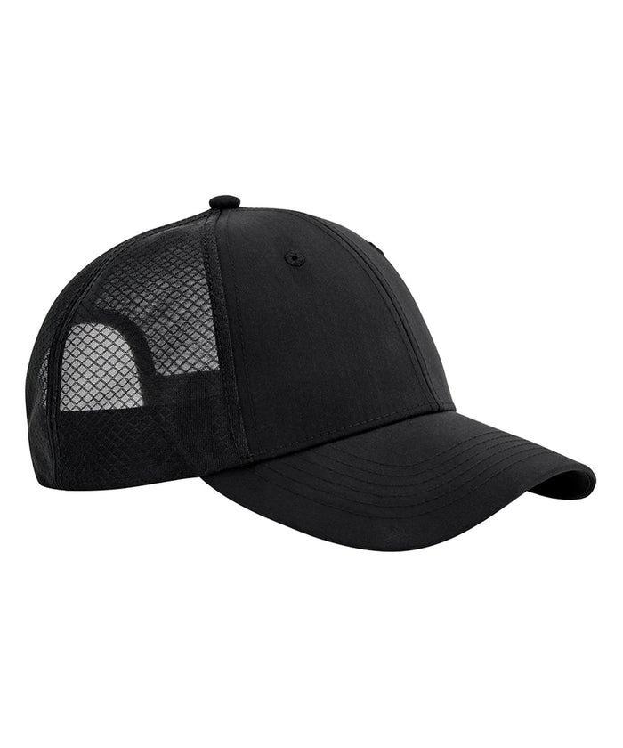Beechfield Technical Mesh Trucker - Black/Black