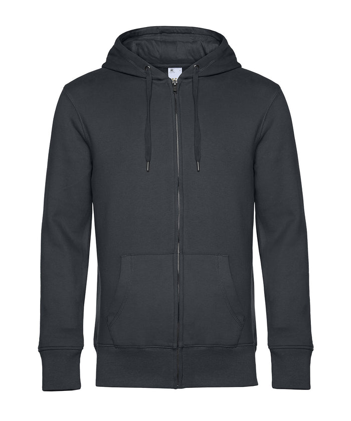 B&C Collection B&c KING Zipped Hood - Asphalt*