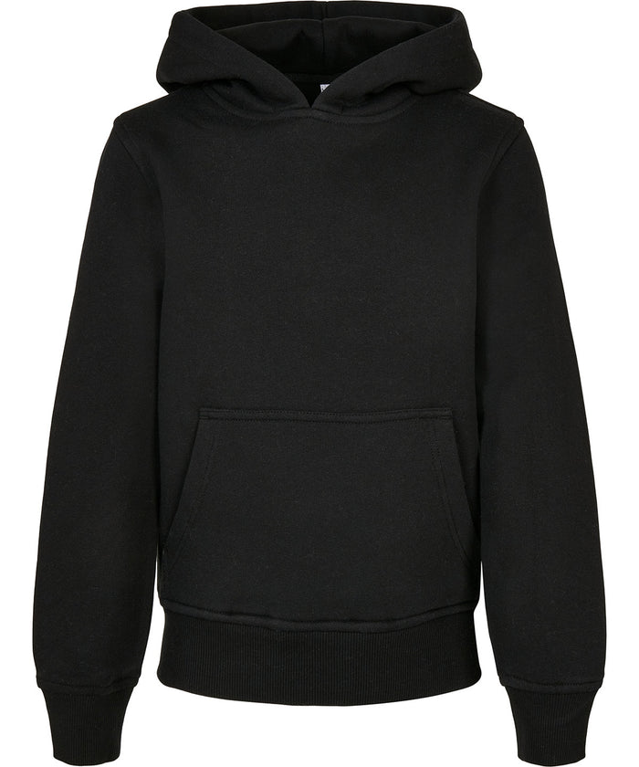 Build Your Brand Organic Kids Basic Hoodie - Black