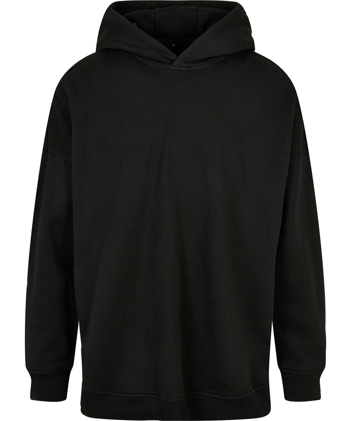 Build Your Brand Oversized Cut-on Sleeve Hoodie - Black