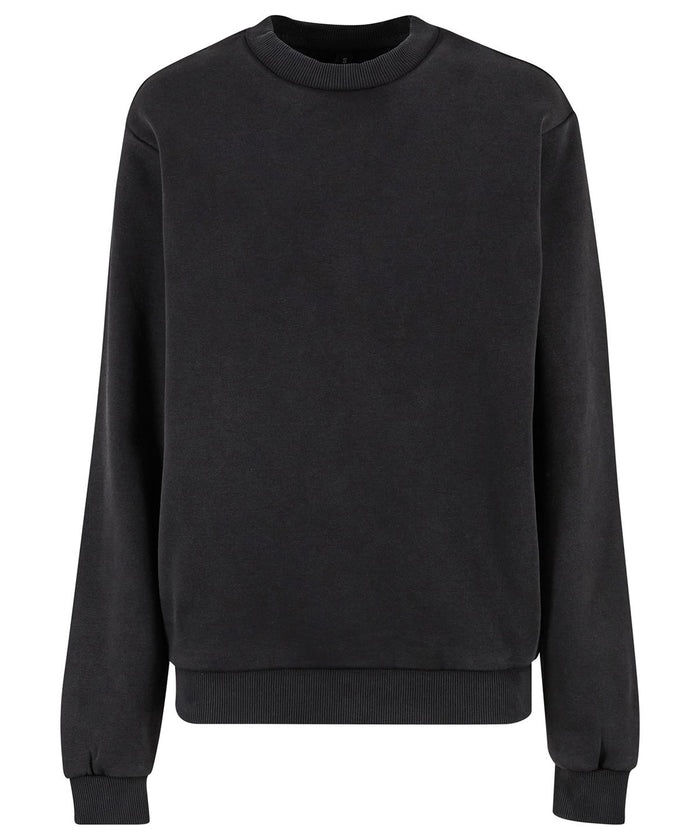 Build Your Brand Women’s Vintage Heavy Crew Neck - Black