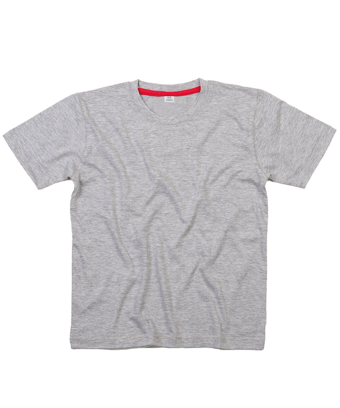 Babybugz Kids Supersoft T - Heather Grey Melange/Red