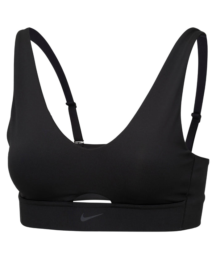 Women’s Nike Dri-FIT Indy Plunge Cutout Bra - Black/Dark Smoke Grey