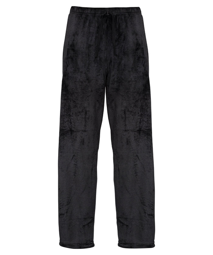 Ribbon Luxury Eskimo-style Fleece Pants - Black