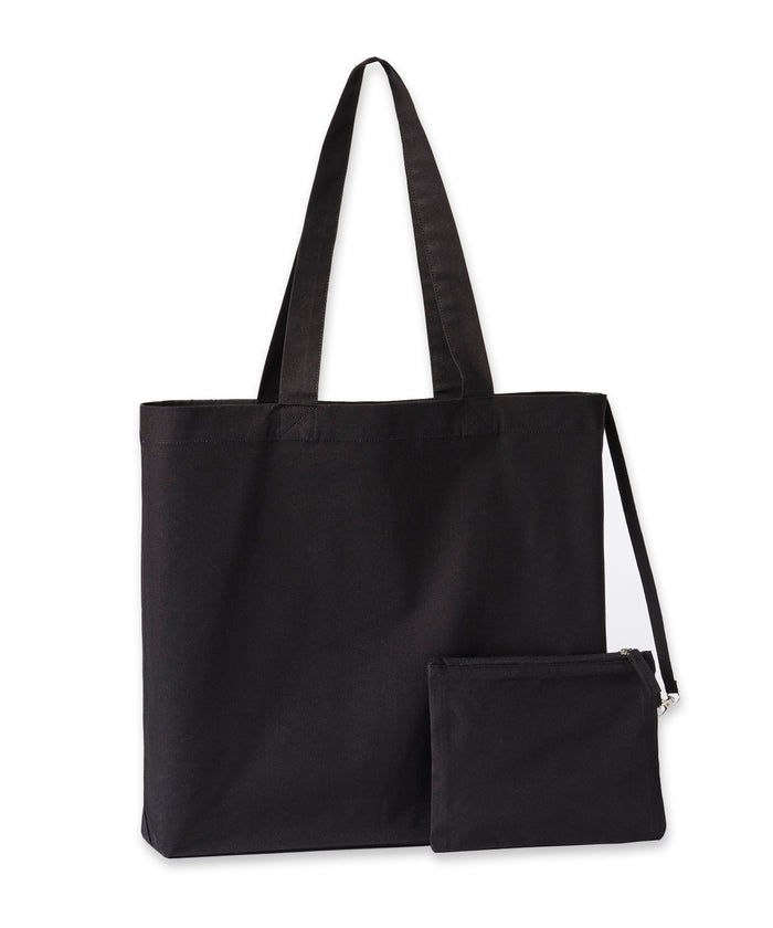 Nutshell Cruise Recycled Tote with Detachable Purse - Black