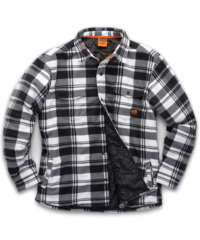 Scruffs Worker Padded Checked Shirt - Black/White