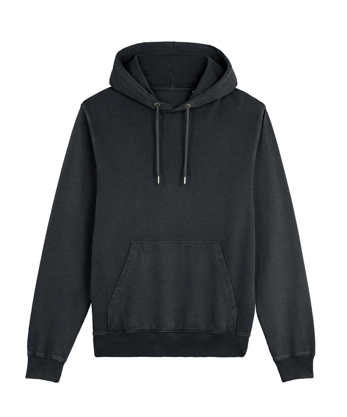 Stanley/Stella Unisex Archer Vintage Hoodie Sweatshirt - Garment Dyed Black Rock