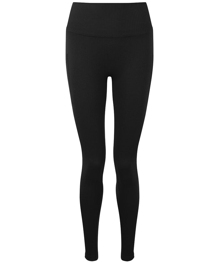Women's TriDri® Ribbed Seamless Multi-sport Leggings - Black