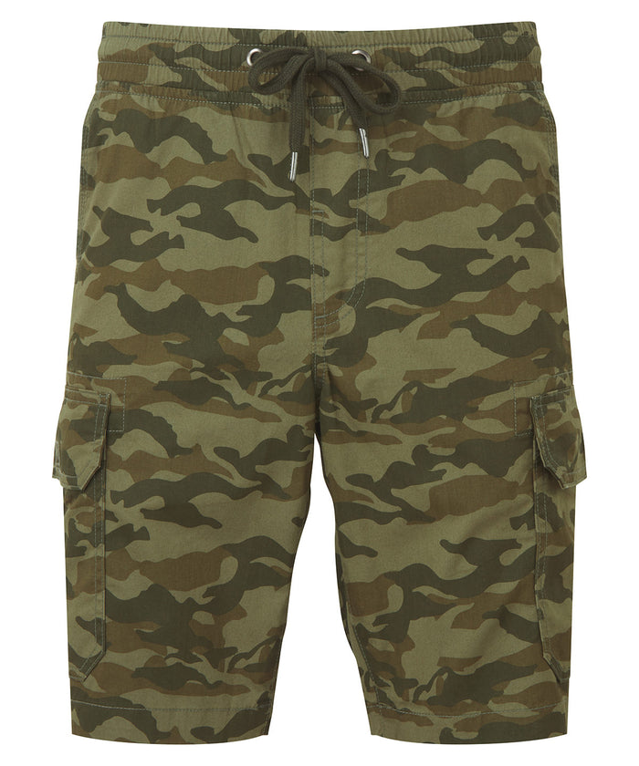 Wombat Men’s Camo Cargo Utility Shorts - Green