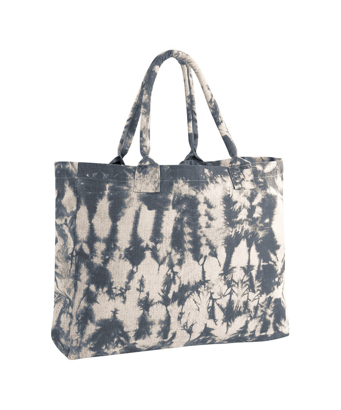 Westford Mill Tie-dye Canvas Tote Bag - Natural Black Tie-Dye