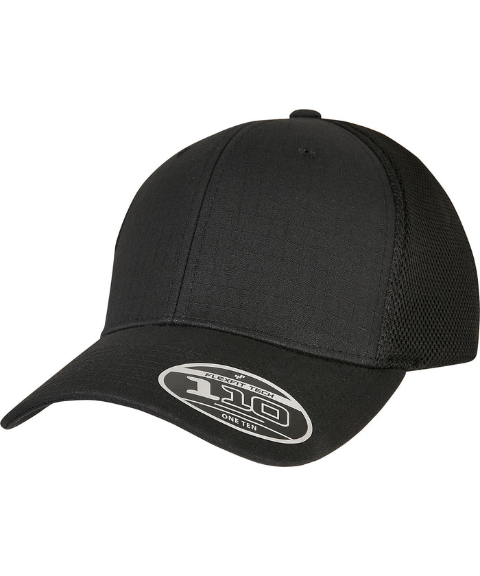110 Flexfit Ripstop Mesh Cap - Black