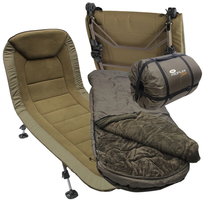 NGT XPR Bedchair + Profiler Sleeping Bag