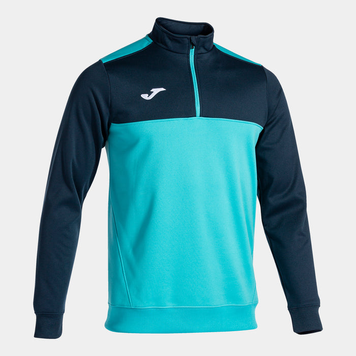 Joma Winner Sweatshirt (Junior) - Fluorescent Turquoise Navy Blue