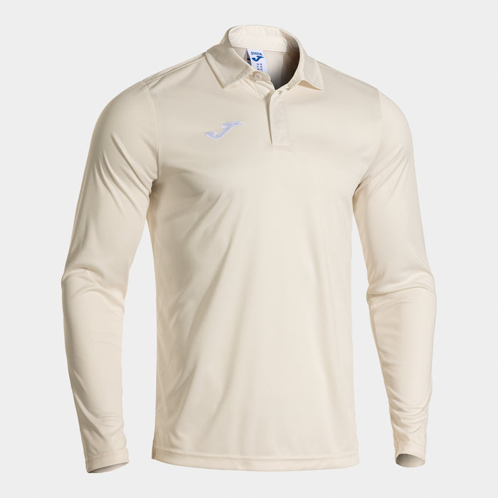 Joma Cricket Long Sleeve Polo (Junior) - White