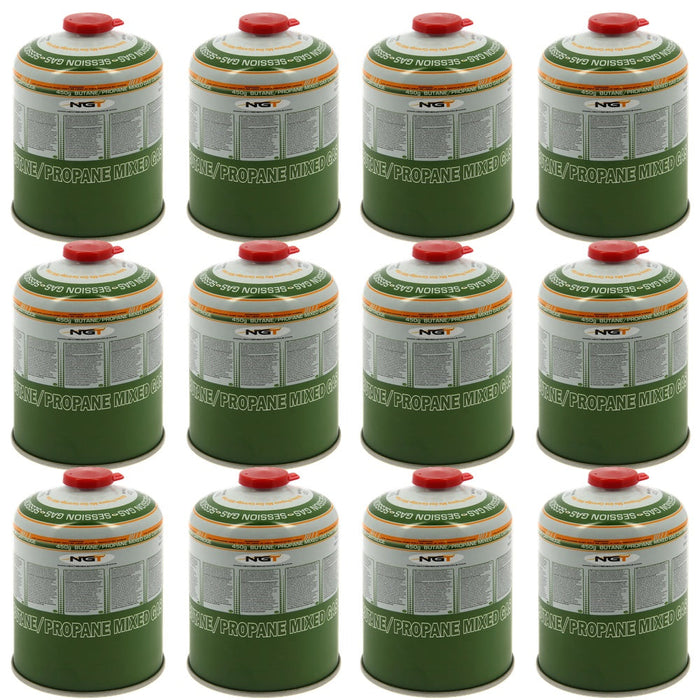 NGT 450g Canister of Butane / Propane Gas 12 Cans