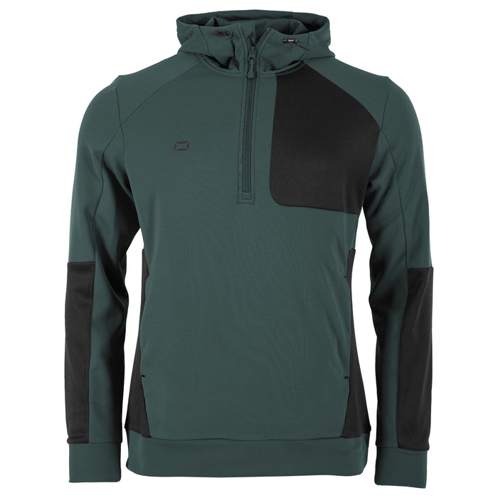 Stanno Plaza Brush Hooded Half Zip Top - Gray
