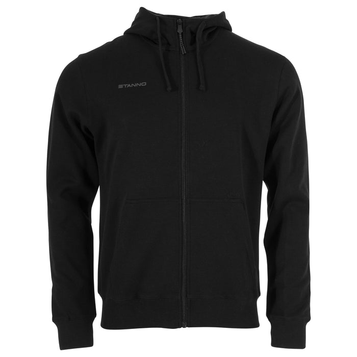 Stanno Base Hooded Full Zip Sweat Top (Adult) - Black