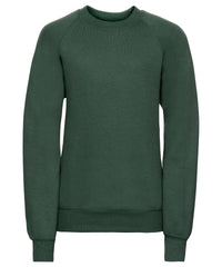 Russell Athletic Kids Raglan Sleeve Sweatshirt - Bottle Green
