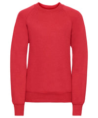 Russell Athletic Kids Raglan Sleeve Sweatshirt - Bright Red