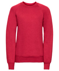 Russell Athletic Kids Raglan Sleeve Sweatshirt - Classic Red