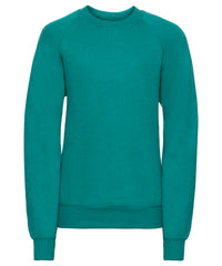 Russell Athletic Kids Raglan Sleeve Sweatshirt - Winter Emerald