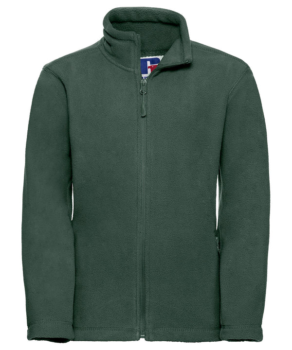 Russell Athletic Kids Full-zip Outdoor Fleece - Bottle Green