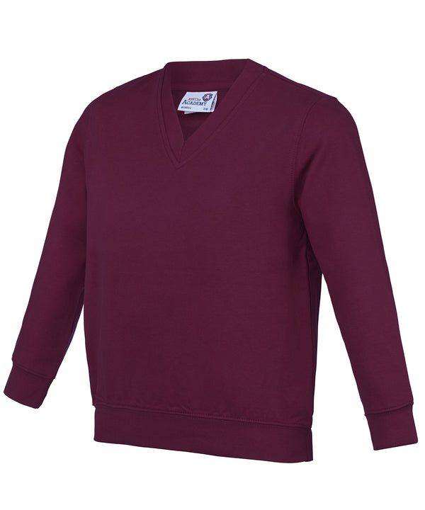 Awdisacademy Kids Academy V-neck Sweatshirt - Academy Burgundy