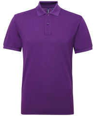 Asquith & Fox Men’s Polycotton Blend Polo - Purple*