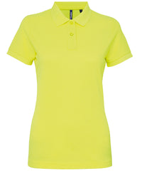 Asquith & Fox Women’s Polycotton Blend Polo - Neon Yellow