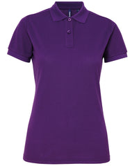 Asquith & Fox Women’s Polycotton Blend Polo - Purple