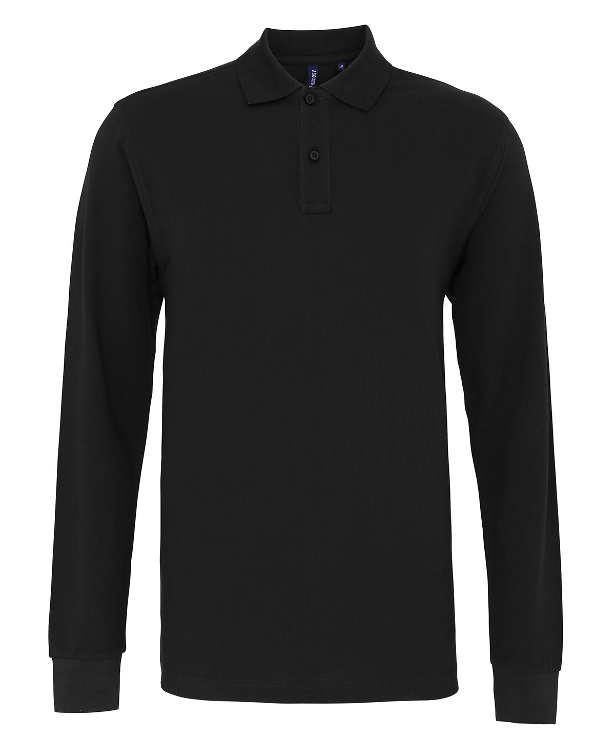 Asquith & Fox Men's Classic Fit Long Sleeved Polo - Black