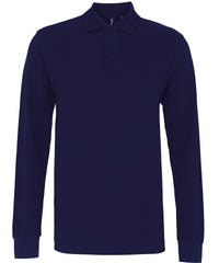 Asquith & Fox Men's Classic Fit Long Sleeved Polo - Navy