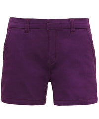 Asquith & Fox Women's Chino Shorts - Purple