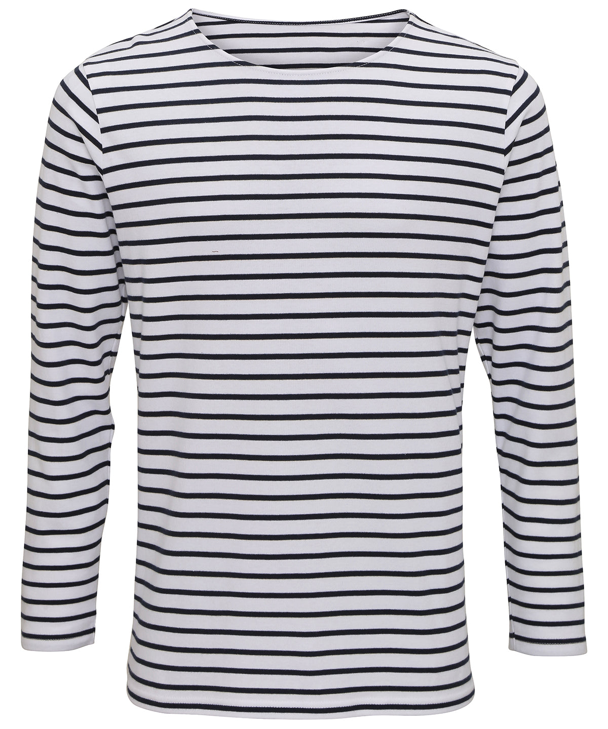 Asquith & Fox Men's Marinière Coastal Long Sleeve Tee - White/Navy