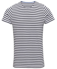Asquith & Fox Men's Marinière Coastal Short Sleeve Tee - White/Navy