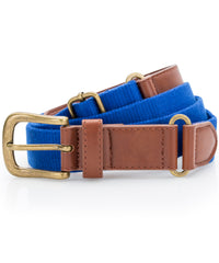 Asquith & Fox Faux Leather and Canvas Belt - Royal