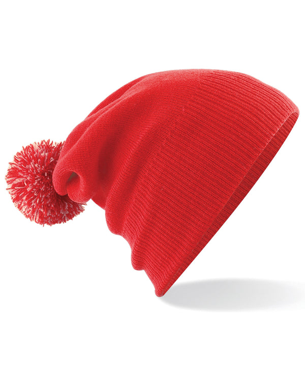 Beechfield Junior Snowstar® Beanie - Bright Red/Off White